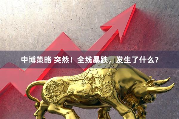 中博策略 突然！全线暴跌，发生了什么？